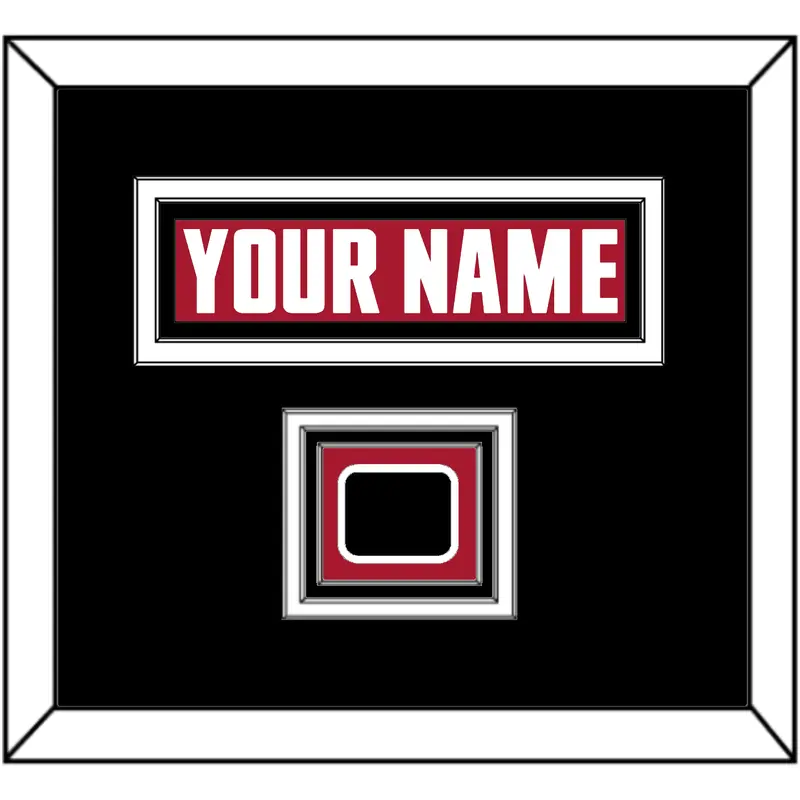 Atlanta Nameplate & Jersey Logo Patch - Alternate Red (2020-2022) - Triple Mat 3