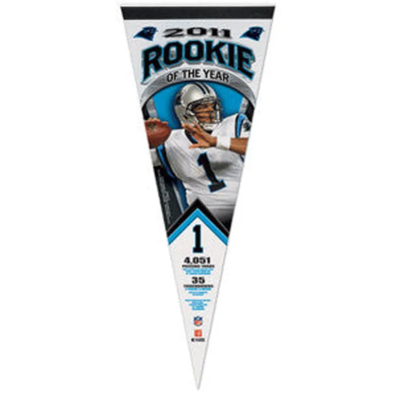 Cam Newton 2011 NFL Rookie of the Year Premium Felt Commemorative Pennant