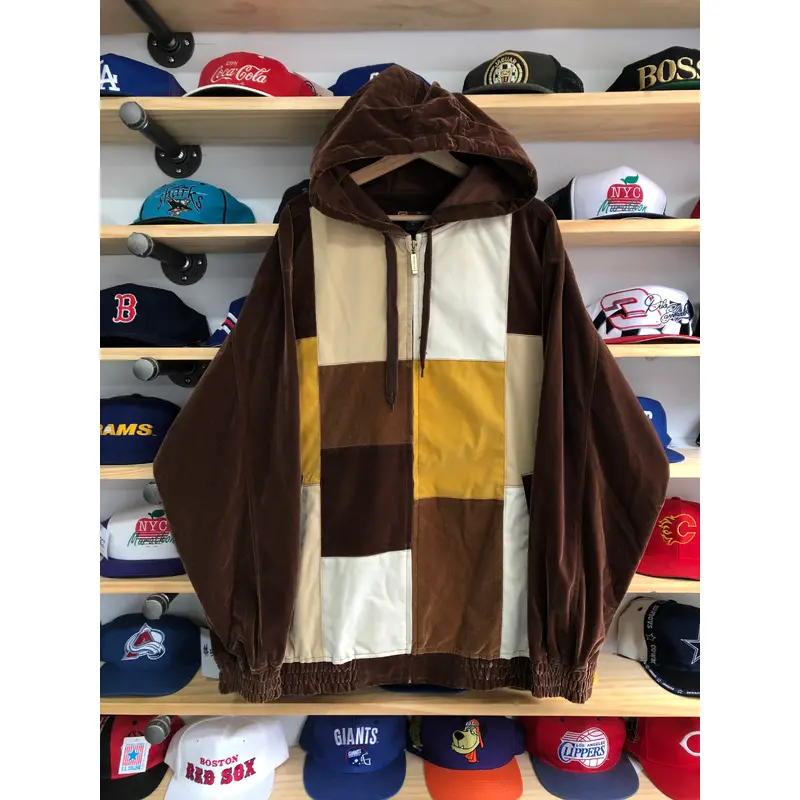 Vintage 2000s GodBody Velour Zip Up Hoodie Size L/XL