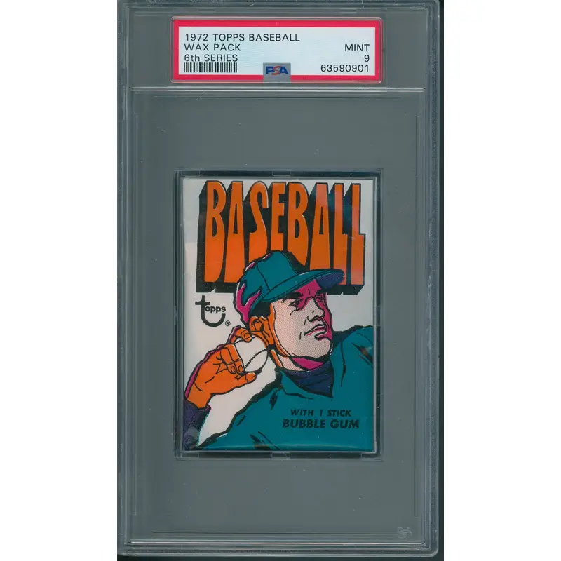 1972 Topps Baseball Unopened 6th Series Wax Pack PSA 9 *0901