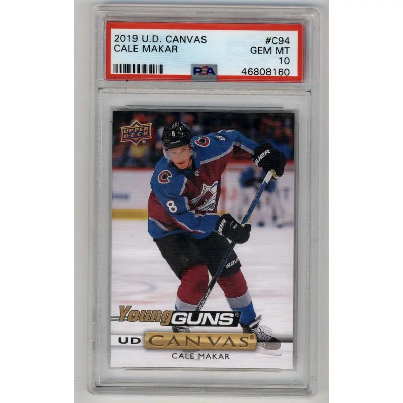 Cale Makar 2019-20 U.D. Canvas PSA 10 Gem Mint 8160