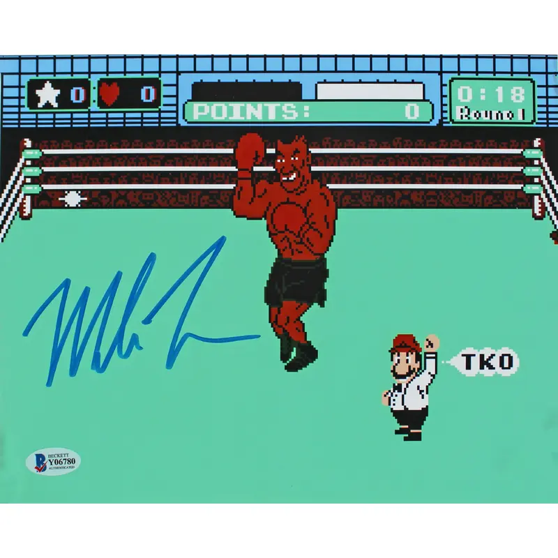 Mike Tyson Authentic Signed 8x10 Punch Out Photo Autographed BAS