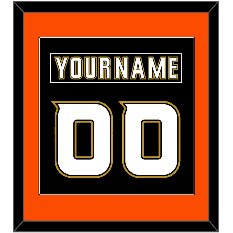 Anaheim Nameplate & Number (Back) Combined - Home Black (2006-2014) - Single Mat 3