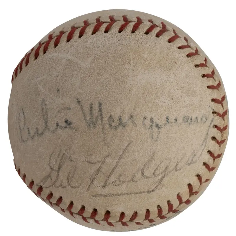 Gil Hodges Rube Marquard Brooklyn Dodgers Legends Signed Baseball Beckett COA