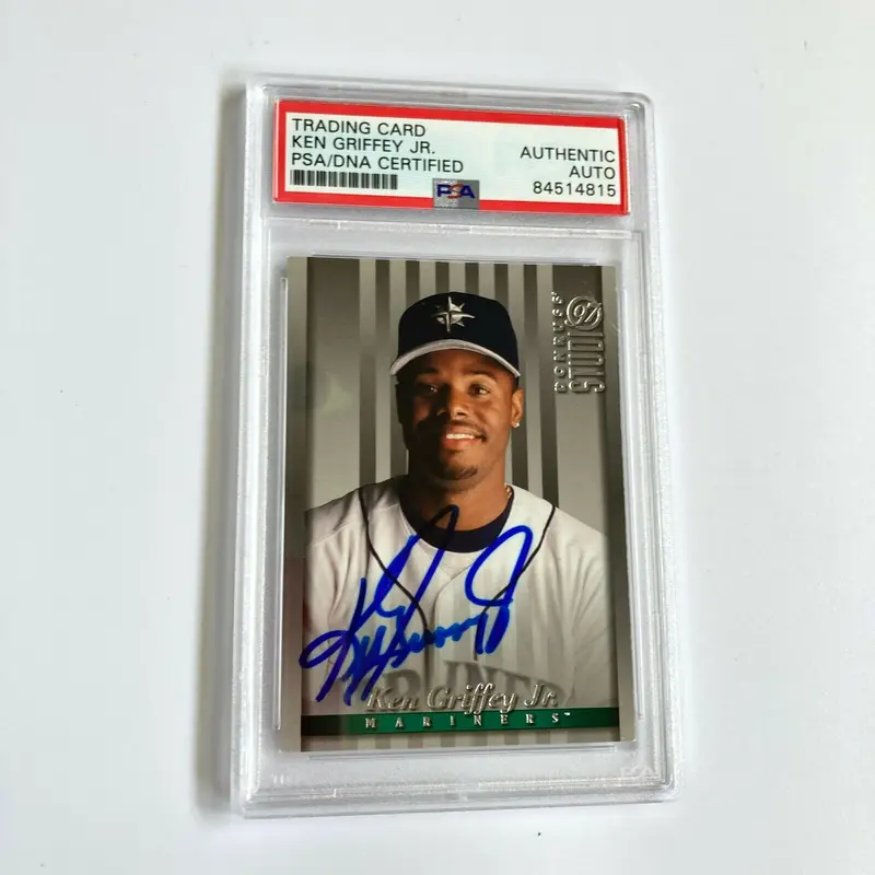 Ken Griffey Jr. Signed 1997 Donruss Studio Baseball Card PSA DNA