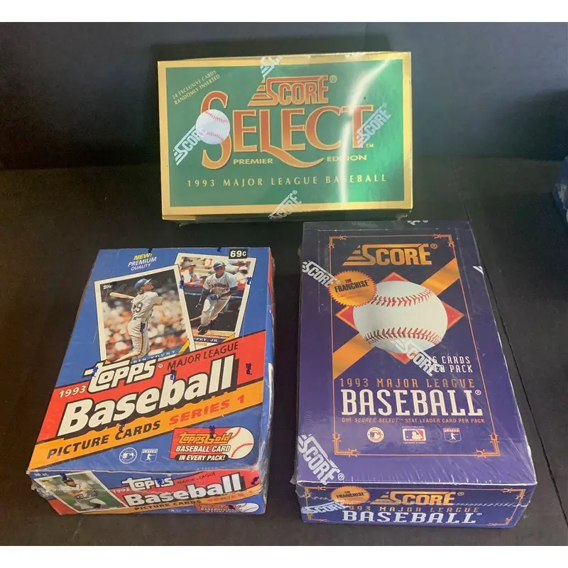 Flash Sale Friday:  (Lot of 3) 1993 Baseball Boxes Topps - Score - Select (Jeter!)