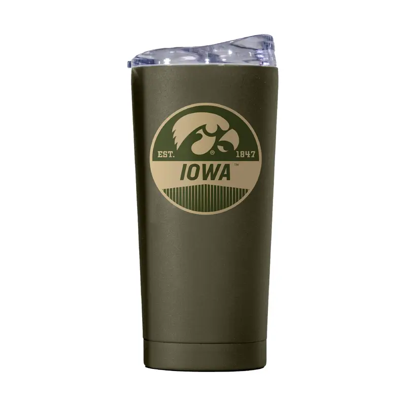 Iowa 20oz Badge Powder Coat Tumbler