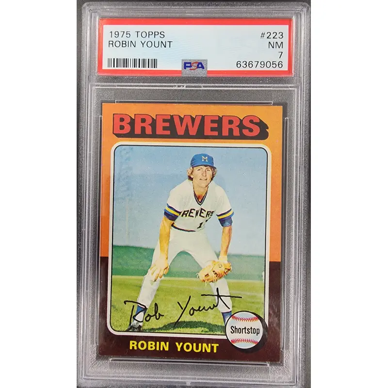 Robin Yount 1975 Topps #223 PSA 7 Near Mint 9056