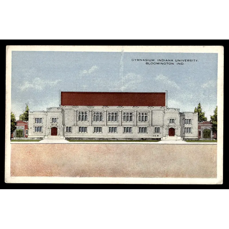 Vintage Indiana University Gymnasium Postcard