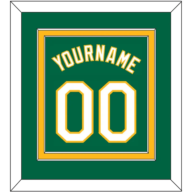Oakland Name & Number - Alternate Kelly Green - Double Mat 2