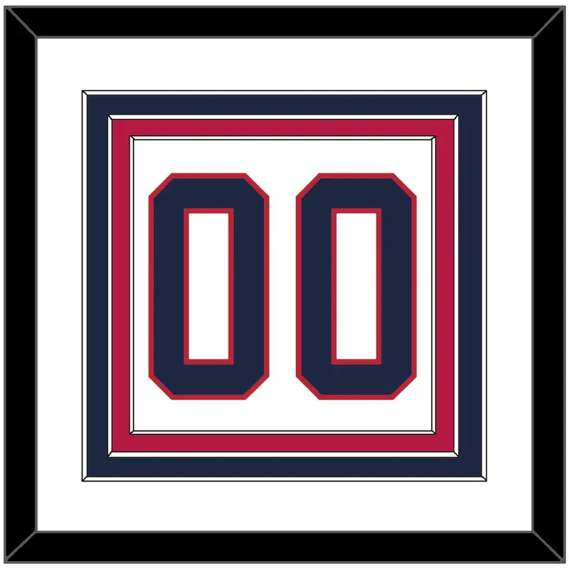 United States Mens Hockey Number - 2002 Olympics Home White - Triple Mat 1