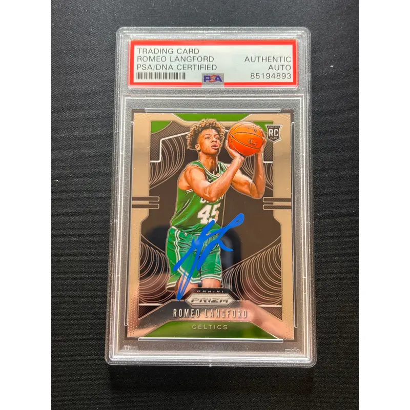 2019-20 Panini Prizm #260 Romeo Langford Signed Card PSA Slabbed AUTO Celtics