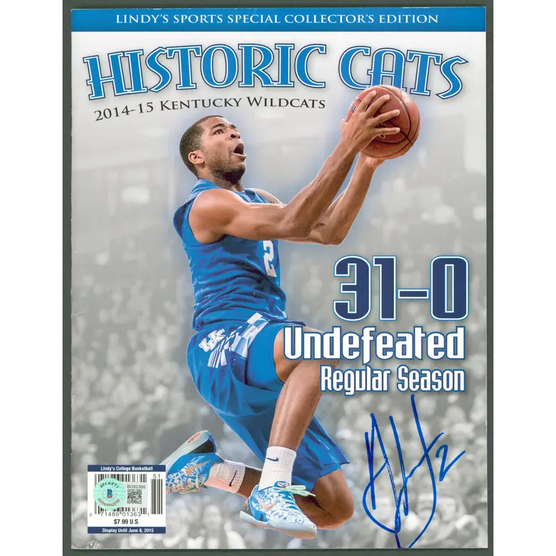 Kentucky Aaron Harrison Signed Lindy's College Basketball Magazine BAS #BG82366