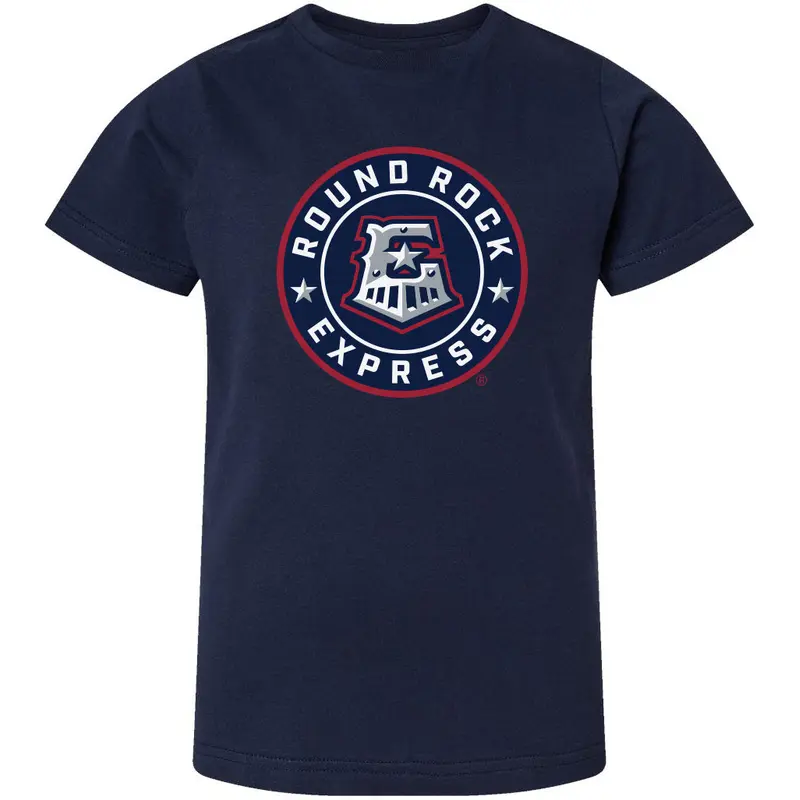 Round Rock Express Youth Navy Primary Logo Tee