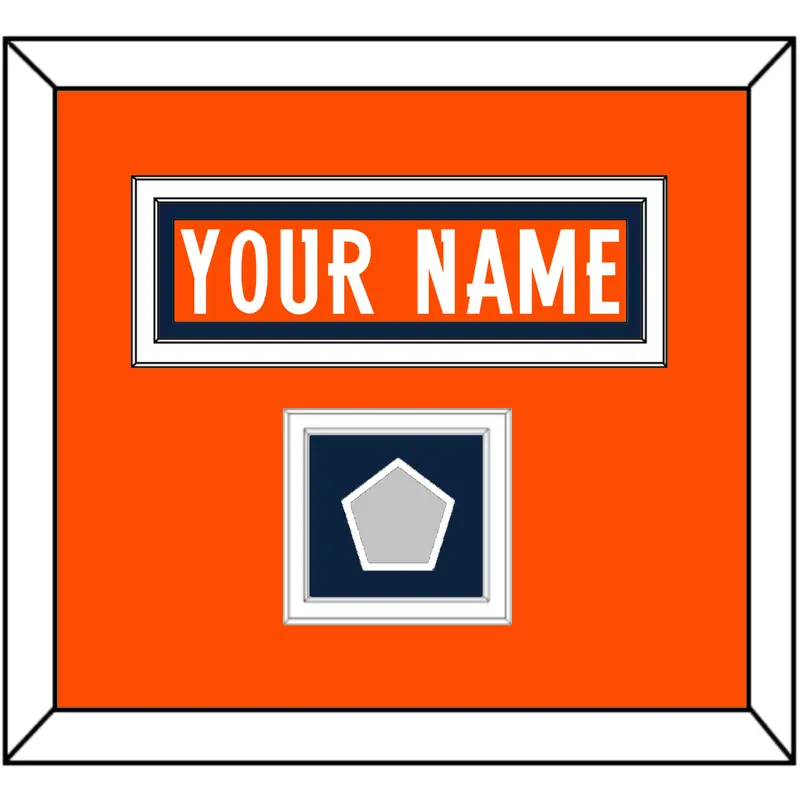 Denver Nameplate & Super Bowl Jersey Patch - Home Orange (2012-2023) - Double Mat 2