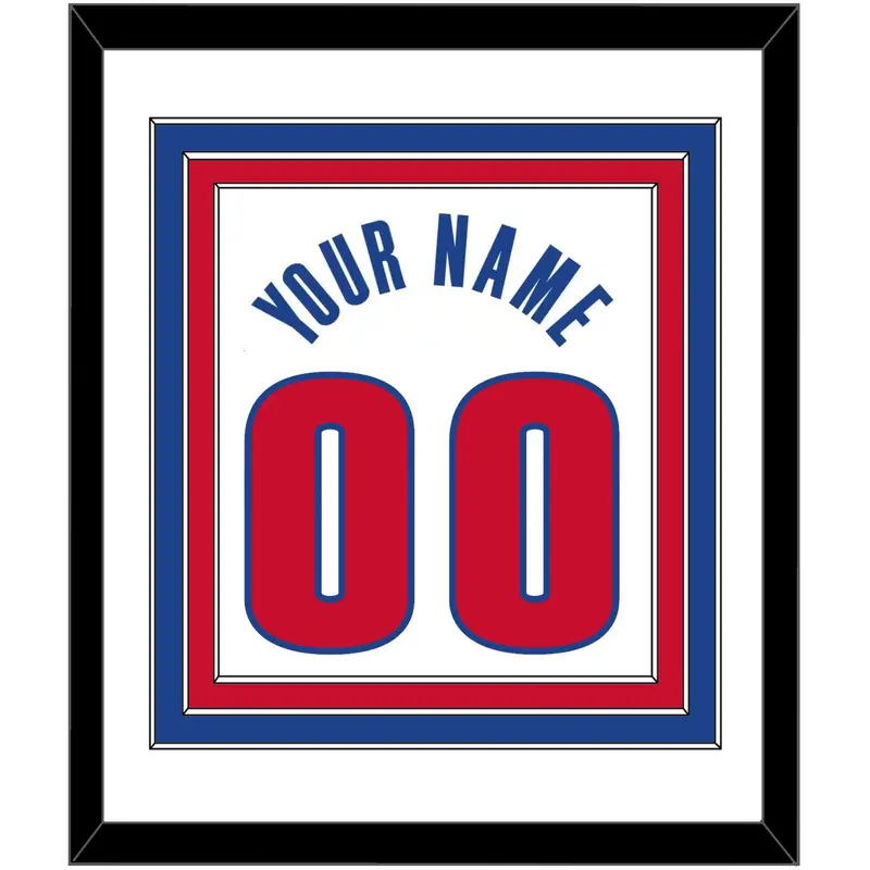 Detroit Name & Number - White Association - Triple Mat 1
