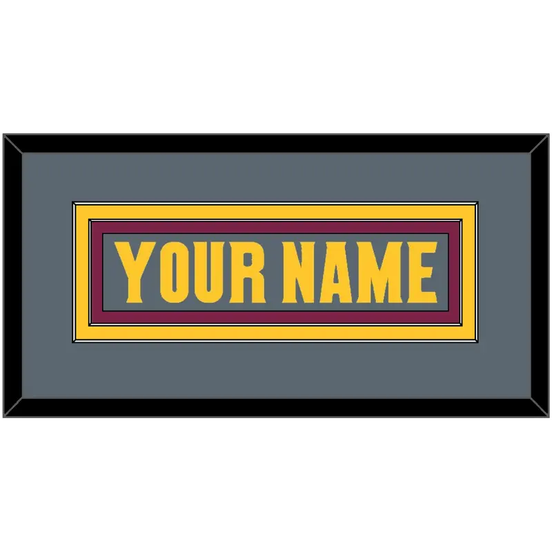 Arizona State Hockey Nameplate - Alternate Dark Gray (2019-2024) - Double Mat 2