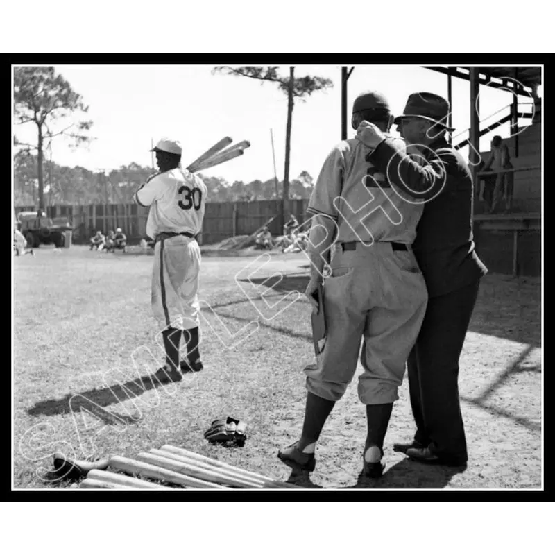 Jackie Robinson Branch Rickey 8X10 Photo - 1946 Montreal Royals  Dodgers - 11986
