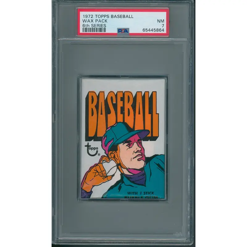 1972 Topps Baseball 6th Series Wax Pack PSA 7 *5864