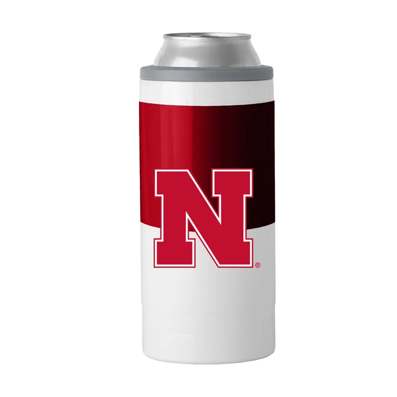 Nebraska 12oz Colorblock Slim Can Coolie