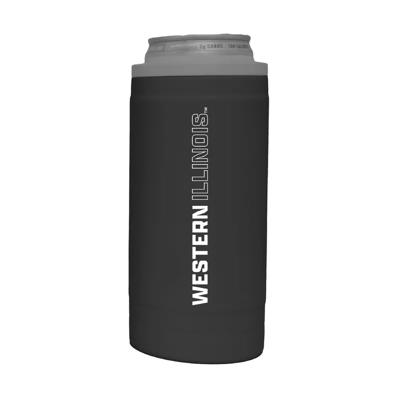 Western Illinois 12oz Optic Stacked Soft Touch Slim Coolie