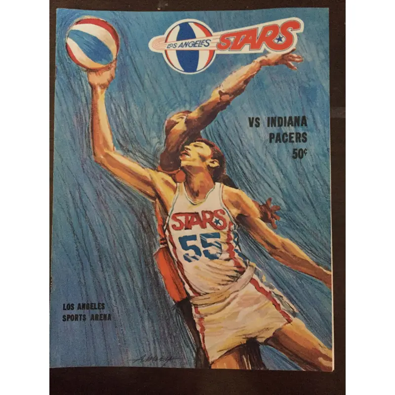 1969-70 Indiana Pacers vs Los Angeles Stars ABA Basketball Program