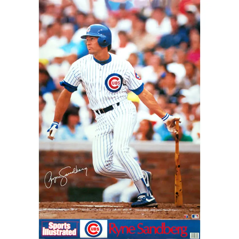 Ryne Sandberg "Signature Series" Chicago Cubs Sports Illustrated Poster - Marketcom 1990