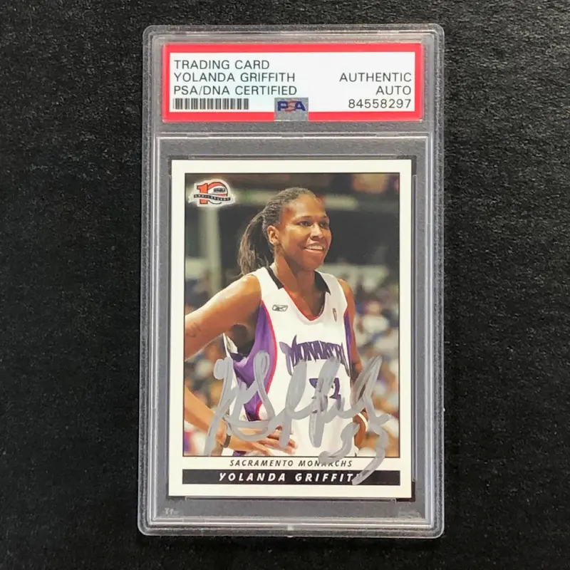 2006 Rittenhouse WNBA #30 Yolanda Griffith Signed Card AUTO PSA Slabbed