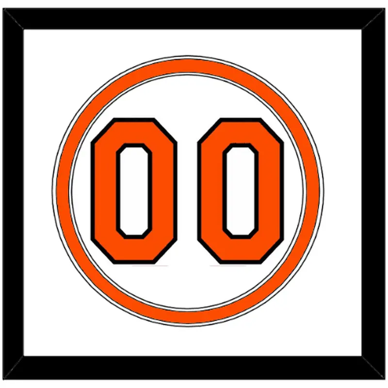 Baltimore Number - Home White - Double Mat 1