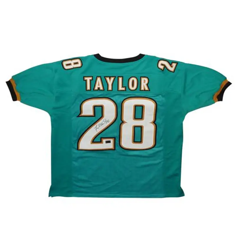 Fred Taylor Autographed Jacksonville Jaguars (Teal #28) Custom Jersey