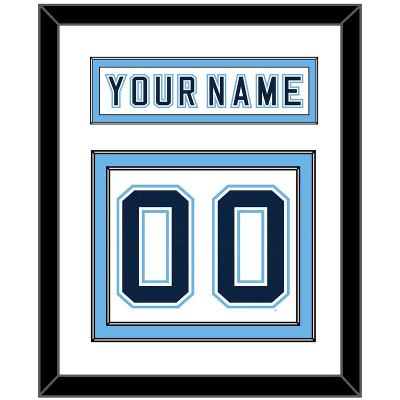 Maine Nameplate & Number (Back) - Home White - Double Mat 1