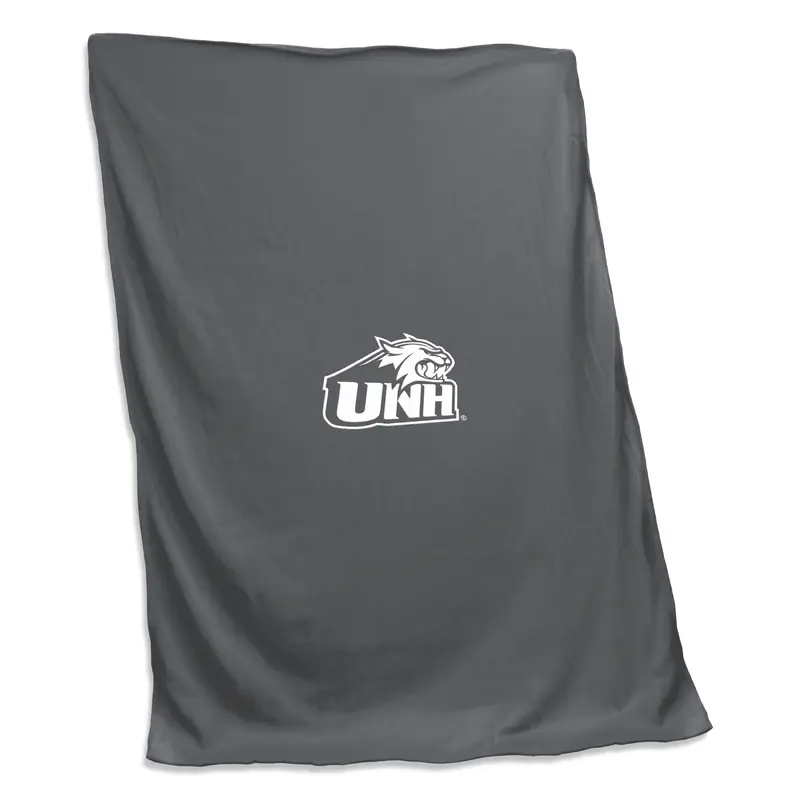 New Hampshire Charcoal Sweatshirt Blanket (Screened)
