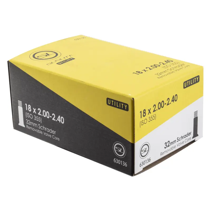 New Sunlite Utility Bicycle Tube 18x2.00-2.40 38mm Schrader Valve