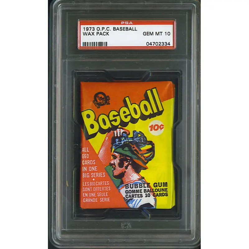 1973 OPC O-Pee-Chee Baseball Unopened Wax Pack PSA 10