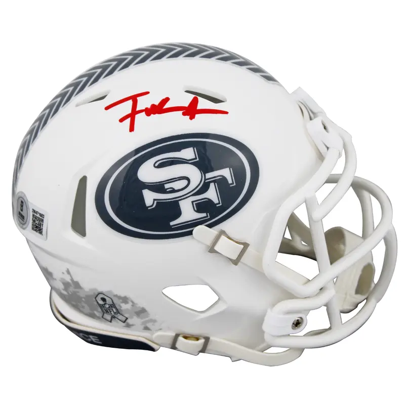 49ers Frank Gore Signed Salute To Service III Speed Mini Helmet BAS Witnessed