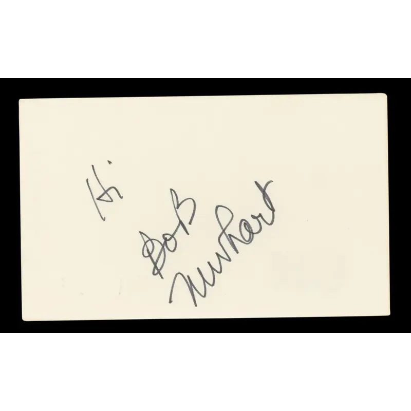 Bob Newhart Big Bang Theory "Hi" Authentic Signed 3x5 Index Card BAS #BL96465