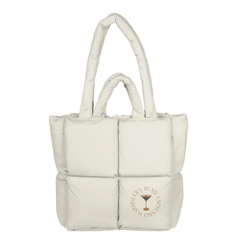 Just a Girl Espresso Martini Puff Tote