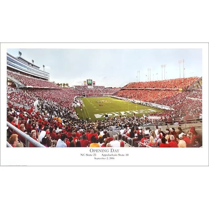 NC State Wolfpack "Opening Day" Carter-Finley Stadium, Gameday Panoramic Poster Print