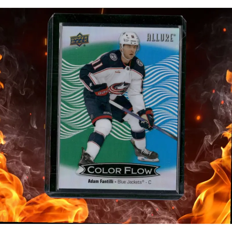 2024-25 Upper Deck Allure Adam Fantilli Color Flow Green - Blue #CFL-1