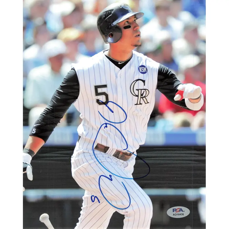 Carlos Gonzalez signed 8x10 photo PSA/DNA Colorado Rockies Autographed