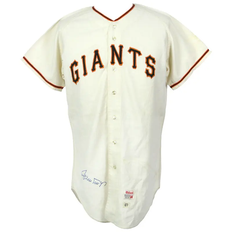 Rare Willie Mays Signed 1967 San Francisco Giants Game Used Jersey With JSA COA