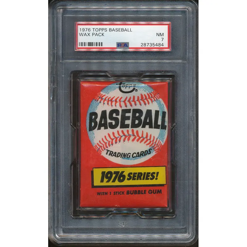 1976 Topps Baseball Unopened Wax Pack PSA 7 (1976 Series)