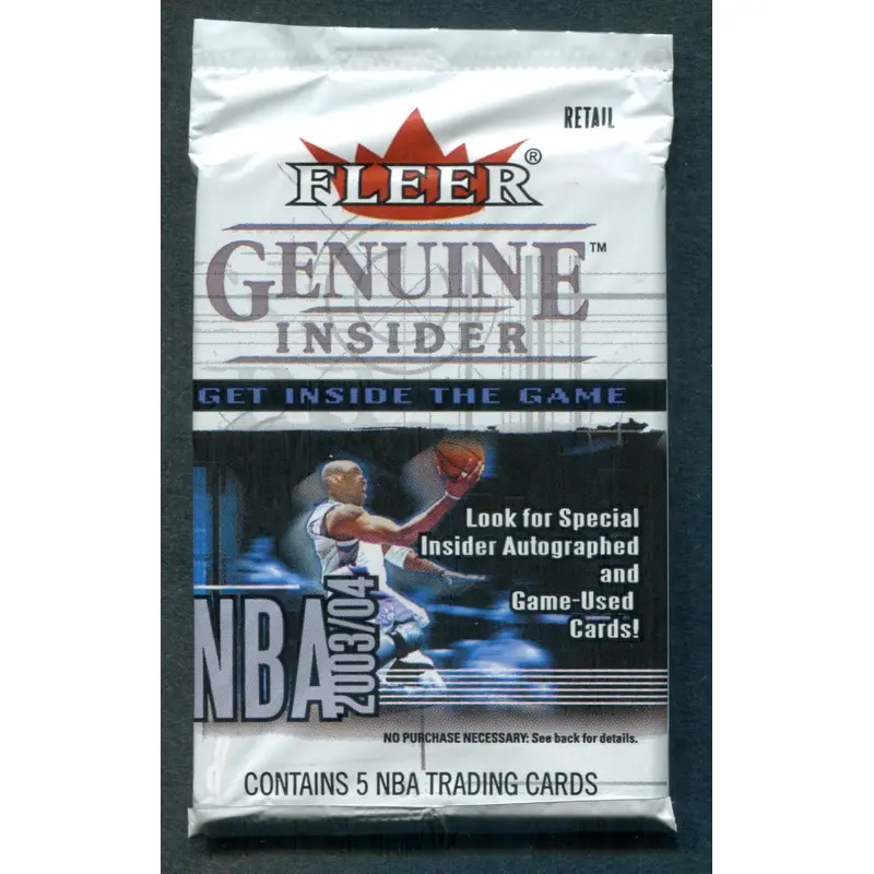 2003/04 Fleer Genuine Insider Basketball Unopened Pack (Retail)