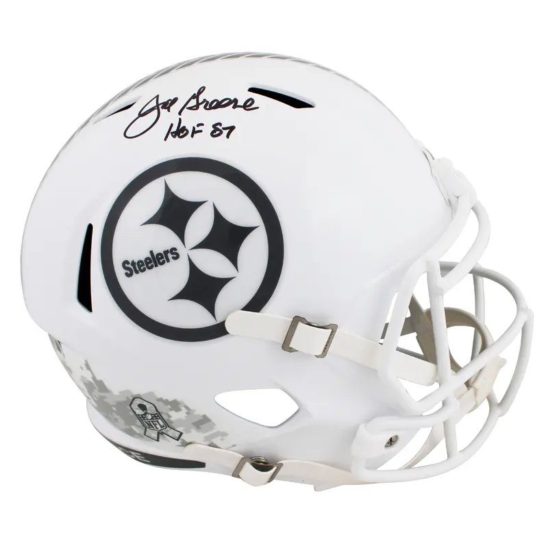 Steelers Joe Greene "HOF 87" Signed STS III Full Size Speed Rep Helmet BAS Wit