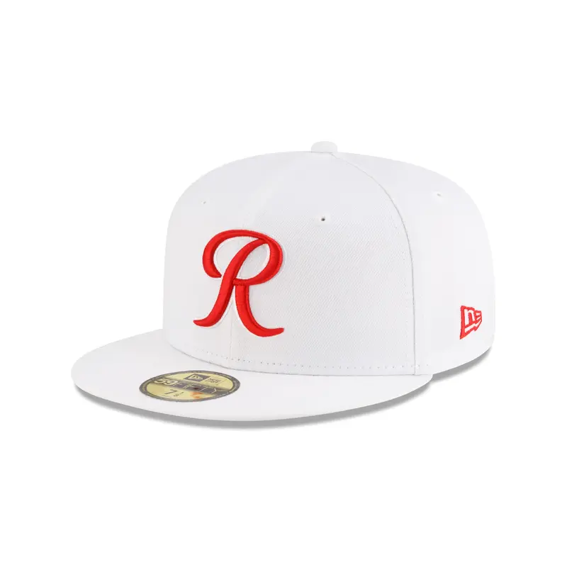 Tacoma Rainiers New Era 59Fifty White Red R Cap