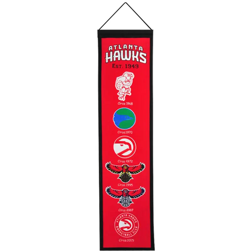 Atlanta Hawks Logo Evolution Heritage Banner
