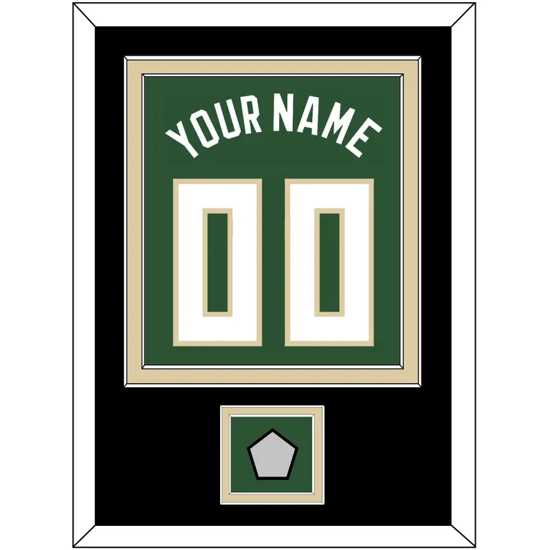Milwaukee Name & Number With Champions Patch - Green Statement - Double Mat 3