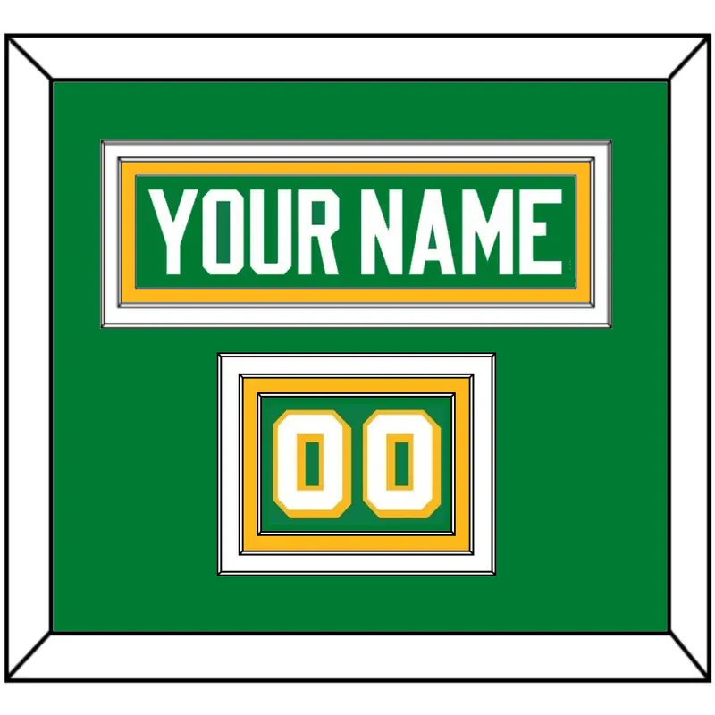 Minnesota Nameplate & Number (Shoulder) - Alternate Green - Triple Mat 2