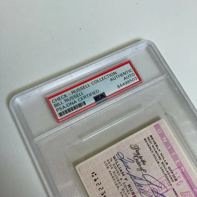 Bill Russell Signed Autographed Bank Check PSA DNA Boston Celtics HOF Legend