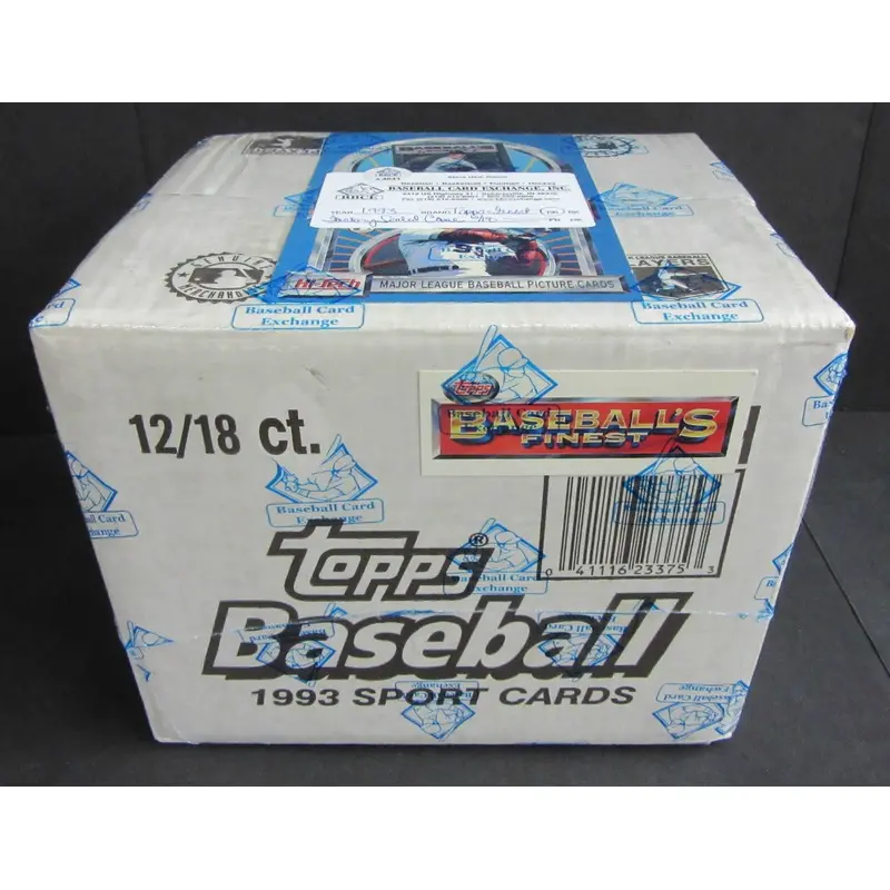 1993 Topps Finest Baseball Case (12 Box) (Authenticate)